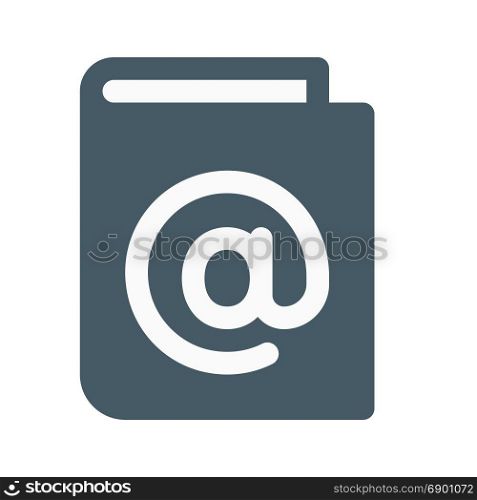 mail contact book, icon on isolated background