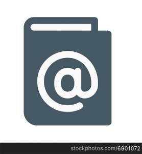 mail contact book, icon on isolated background