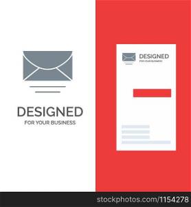 Mail, Email, Message, Global Grey Logo Design and Business Card Template