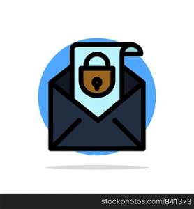 Mail, Email, Message, Security Abstract Circle Background Flat color Icon