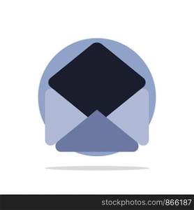 Mail, Email, Open Abstract Circle Background Flat color Icon