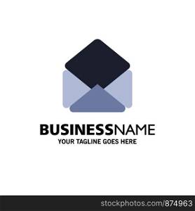 Mail, Email, Open Business Logo Template. Flat Color