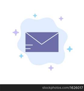 Mail, Email, School Blue Icon on Abstract Cloud Background