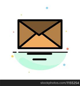 Mail, Email, Text Abstract Flat Color Icon Template
