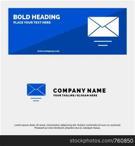 Mail, Email, Text SOlid Icon Website Banner and Business Logo Template