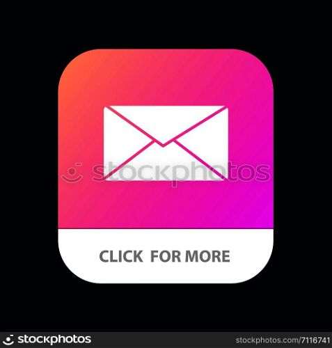 Mail, Email, User, Interface Mobile App Button. Android and IOS Glyph Version