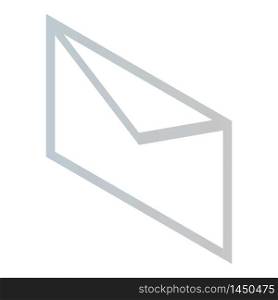 Mail envelope icon. Isometric of mail envelope vector icon for web design isolated on white background. Mail envelope icon, isometric style