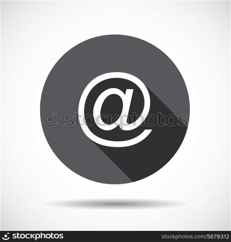 Mail Flat Icon with long Shadow. Vector Illustration. EPS10