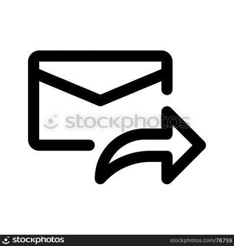 mail forward, icon on isolated background