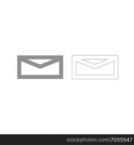 Mail grey set icon .