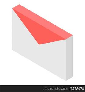 Mail icon. Isometric of mail vector icon for web design isolated on white background. Mail icon, isometric style
