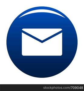 Mail icon vector blue circle isolated on white background . Mail icon blue vector