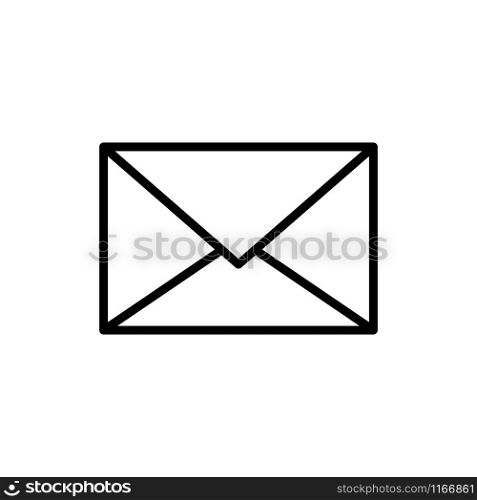 Mail icon vector isolated on white background