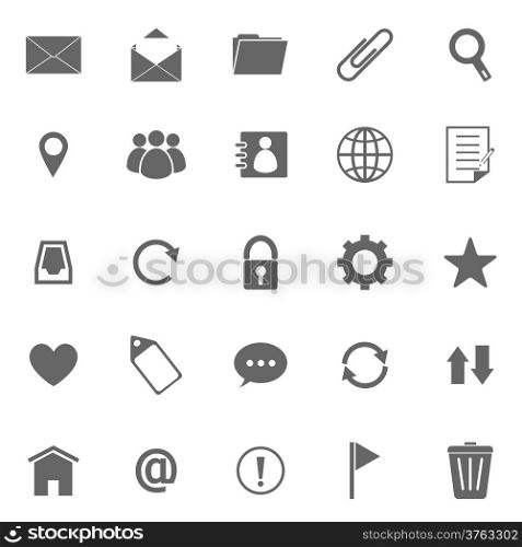 Mail icons on white background, stock vector