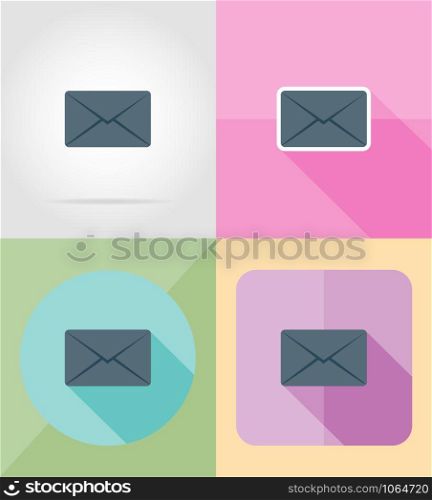 mail letter for design flat icons vector illustration isolated on background