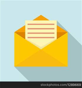 Mail letter icon. Flat illustration of mail letter vector icon for web design. Mail letter icon, flat style