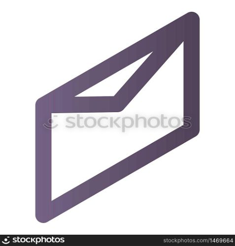 Mail letter icon. Isometric of mail letter vector icon for web design isolated on white background. Mail letter icon, isometric style