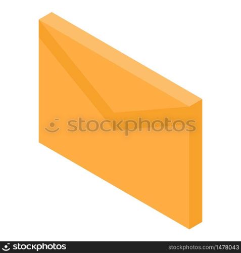 Mail letter icon. Isometric of mail letter vector icon for web design isolated on white background. Mail letter icon, isometric style