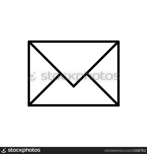 Mail line icon on a white background. Vector illustration