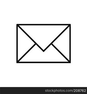 Mail line icon on a white background. Vector illustration