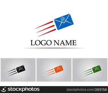 Mail Logo Fast Cloud Design Template