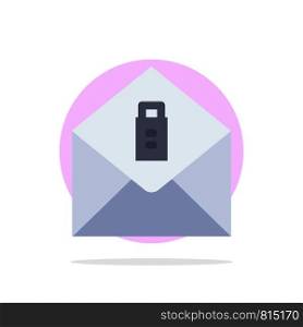 Mail, Message, Delete Abstract Circle Background Flat color Icon