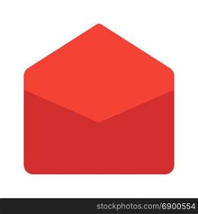 mail open, icon on isolated background