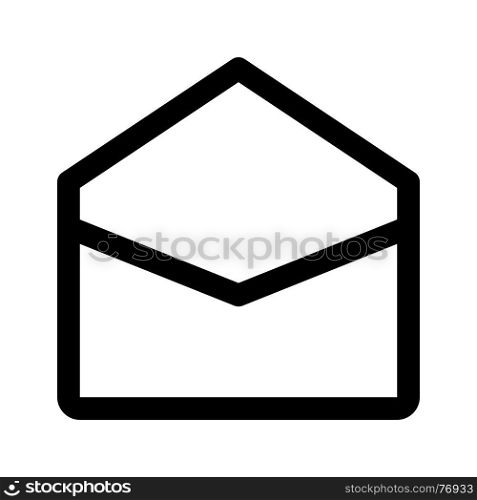 mail open, icon on isolated background