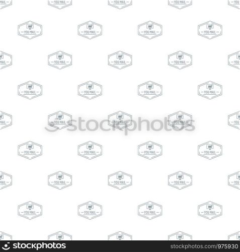 Mail pattern vector seamless repeat for any web design. Mail pattern vector seamless