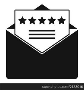 Mail product review icon simple vector. Online evaluation. Customer star. Mail product review icon simple vector. Online evaluation