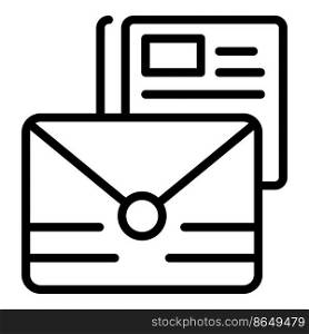 Mail promotion icon outline vector. Special online. Sale discount. Mail promotion icon outline vector. Special online