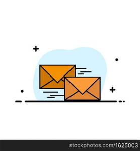 Mail, Reply, Forward, Business, Correspondence, Letter  Business Flat Line Filled Icon Vector Banner Template
