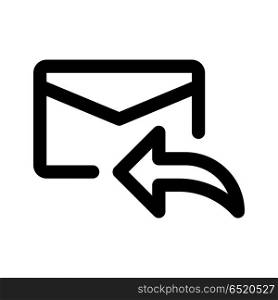 mail reply, icon on isolated background