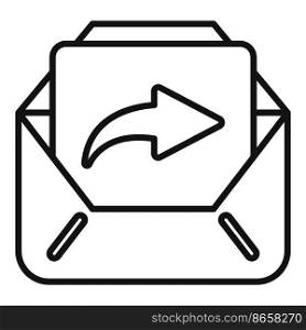 Mail report icon outline vector. Analysis chart. Document data. Mail report icon outline vector. Analysis chart