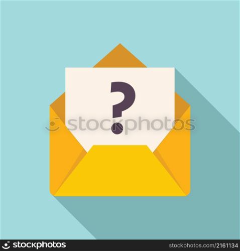 Mail request icon flat vector. Online form. File service. Mail request icon flat vector. Online form