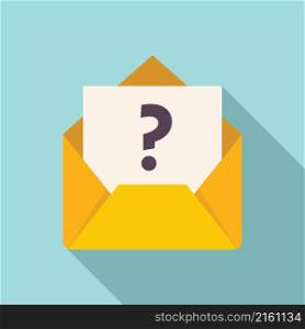 Mail request icon flat vector. Online form. File service. Mail request icon flat vector. Online form