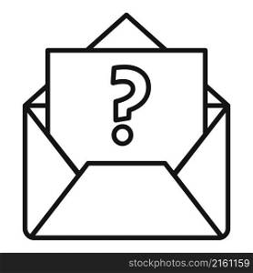 Mail request icon outline vector. Online form. File service. Mail request icon outline vector. Online form