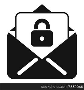 Mail security icon simp≤vector. Data protect. Safe personal. Mail security icon simp≤vector. Data protect