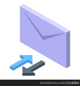 Mail service icon isometric vector. Email marketing. Website message. Mail service icon isometric vector. Email marketing