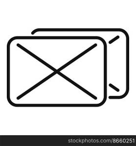 Mail service icon outline vector. Online internet. Email page. Mail service icon outline vector. Online internet