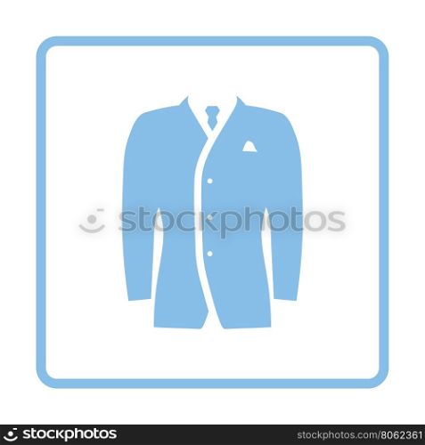 Mail suit icon. Blue frame design. Vector illustration.