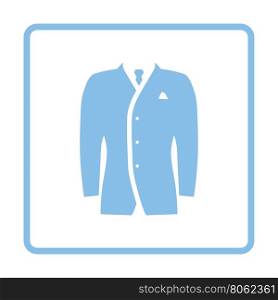 Mail suit icon. Blue frame design. Vector illustration.