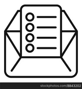 Mail task schedule icon outline vector. Event time. Board list. Mail task schedule icon outline vector. Event time