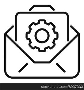 Mail technical icon outline vector. Data support. Paper manual. Mail technical icon outline vector. Data support