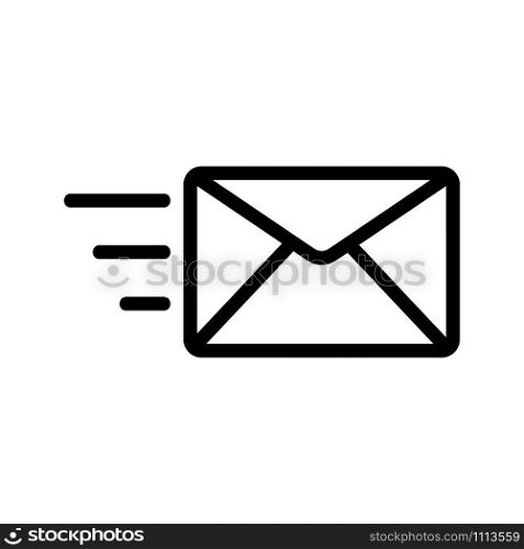 mail the vector icon. A thin line sign. Isolated contour symbol illustration. mail the vector icon. Isolated contour symbol illustration