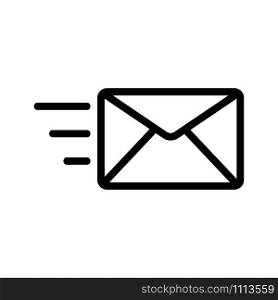 mail the vector icon. A thin line sign. Isolated contour symbol illustration. mail the vector icon. Isolated contour symbol illustration
