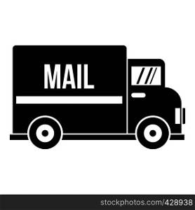 Mail truck icon. Simple illustration of mail truck vector icon for web. Mail truck icon, simple style