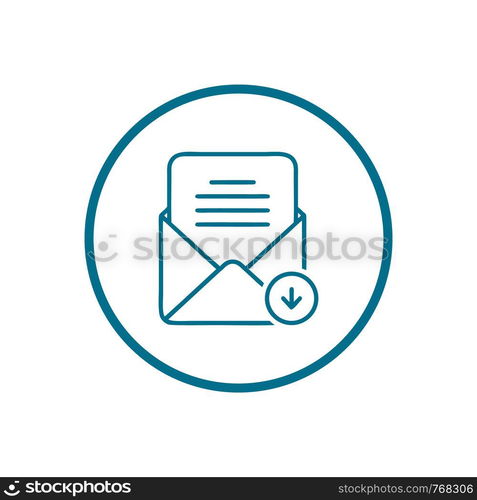 Mail vector icon. E-mail icon. Envelope illustration. message