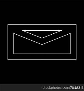 Mail white icon .