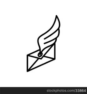 mail wings message cncept logo logotype. mail wings message cncept logo logotype vector